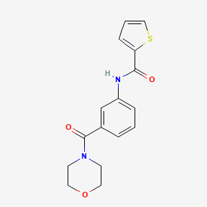 molecular formula C16H16N2O3S B4801610 N-[3-(morpholine-4-carbonyl)phenyl]thiophene-2-carboxamide 