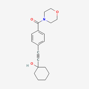 molecular formula C19H23NO3 B4801632 1-{[4-(4-morpholinylcarbonyl)phenyl]ethynyl}cyclohexanol 