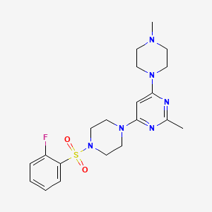 4-[4-(2-Fluorobenzenesulfonyl)piperazin-1-YL]-2-methyl-6-(4-methylpiperazin-1-YL)pyrimidine