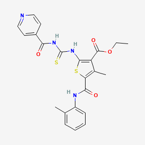 ethyl 2-{[(isonicotinoylamino)carbonothioyl]amino}-4-methyl-5-{[(2-methylphenyl)amino]carbonyl}-3-thiophenecarboxylate