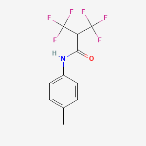 molecular formula C11H9F6NO B4801691 3,3,3-trifluoro-N-(4-methylphenyl)-2-(trifluoromethyl)propanamide 