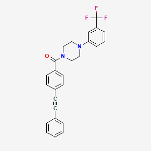 [4-(Phenylethynyl)phenyl]{4-[3-(trifluoromethyl)phenyl]piperazin-1-yl}methanone