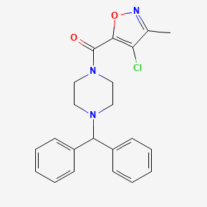 1-(4-CHLORO-3-METHYL-1,2-OXAZOLE-5-CARBONYL)-4-(DIPHENYLMETHYL)PIPERAZINE