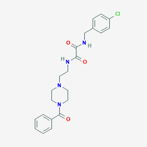 molecular formula C22H25ClN4O3 B480170 N-[2-(4-benzoylpiperazin-1-yl)ethyl]-N'-[(4-chlorophenyl)methyl]oxamide CAS No. 496941-02-7