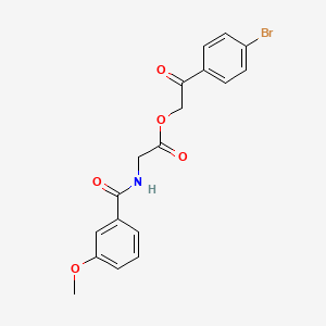 2-(4-BROMOPHENYL)-2-OXOETHYL 2-[(3-METHOXYBENZOYL)AMINO]ACETATE