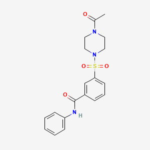 3-[(4-acetyl-1-piperazinyl)sulfonyl]-N-phenylbenzamide