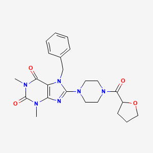 7-benzyl-1,3-dimethyl-8-[4-(tetrahydrofuran-2-ylcarbonyl)piperazin-1-yl]-3,7-dihydro-1H-purine-2,6-dione