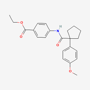 ethyl 4-({[1-(4-methoxyphenyl)cyclopentyl]carbonyl}amino)benzoate