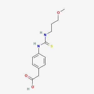 molecular formula C13H18N2O3S B4801783 2-[4-({[(3-METHOXYPROPYL)AMINO]CARBOTHIOYL}AMINO)PHENYL]ACETIC ACID 