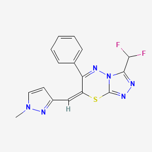 3-(difluoromethyl)-7-[(1-methyl-1H-pyrazol-3-yl)methylene]-6-phenyl-7H-[1,2,4]triazolo[3,4-b][1,3,4]thiadiazine