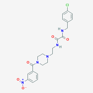 molecular formula C22H24ClN5O5 B480180 N'-[(4-chlorophenyl)methyl]-N-[2-[4-(3-nitrobenzoyl)piperazin-1-yl]ethyl]oxamide CAS No. 488089-90-3