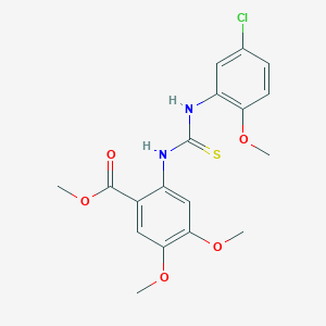 methyl 2-({[(5-chloro-2-methoxyphenyl)amino]carbonothioyl}amino)-4,5-dimethoxybenzoate