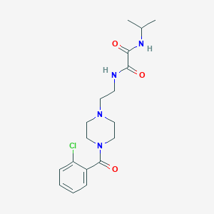 molecular formula C18H25ClN4O3 B480181 N~1~-{2-[4-(2-chlorobenzoyl)-1-piperazinyl]ethyl}-N~2~-isopropylethanediamide CAS No. 487022-37-7