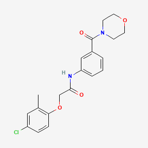 molecular formula C20H21ClN2O4 B4801813 2-(4-chloro-2-methylphenoxy)-N-[3-(morpholin-4-ylcarbonyl)phenyl]acetamide 