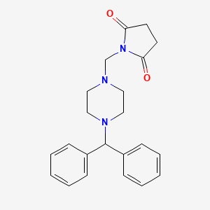 1-{[4-(Diphenylmethyl)piperazin-1-yl]methyl}pyrrolidine-2,5-dione