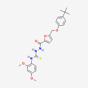 2-{5-[(4-tert-butylphenoxy)methyl]-2-furoyl}-N-(2,4-dimethoxyphenyl)hydrazinecarbothioamide