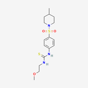 N-(2-methoxyethyl)-N'-{4-[(4-methyl-1-piperidinyl)sulfonyl]phenyl}thiourea