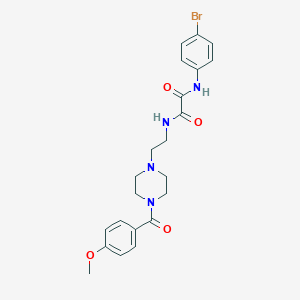 N'-(4-bromophenyl)-N-[2-[4-(4-methoxybenzoyl)piperazin-1-yl]ethyl]oxamide