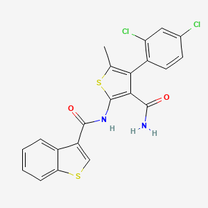 N-[3-(aminocarbonyl)-4-(2,4-dichlorophenyl)-5-methyl-2-thienyl]-1-benzothiophene-3-carboxamide