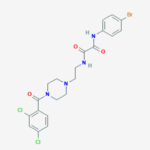 molecular formula C21H21BrCl2N4O3 B480189 N-(4-bromophenyl)-N'-(2-{4-[(2,4-dichlorophenyl)carbonyl]piperazin-1-yl}ethyl)ethanediamide CAS No. 496941-12-9