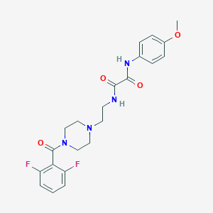 molecular formula C22H24F2N4O4 B480190 N-[2-[4-(2,6-difluorobenzoyl)piperazin-1-yl]ethyl]-N'-(4-methoxyphenyl)oxamide CAS No. 443325-62-0