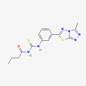 N-[[3-(3-methyl-[1,2,4]triazolo[3,4-b][1,3,4]thiadiazol-6-yl)phenyl]carbamothioyl]butanamide