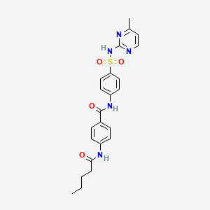 N-{4-[(4-METHYLPYRIMIDIN-2-YL)SULFAMOYL]PHENYL}-4-PENTANAMIDOBENZAMIDE