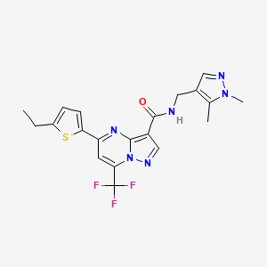 N-[(1,5-dimethyl-1H-pyrazol-4-yl)methyl]-5-(5-ethyl-2-thienyl)-7-(trifluoromethyl)pyrazolo[1,5-a]pyrimidine-3-carboxamide