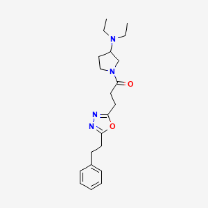 N,N-diethyl-1-{3-[5-(2-phenylethyl)-1,3,4-oxadiazol-2-yl]propanoyl}-3-pyrrolidinamine