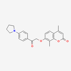 4,8-dimethyl-7-{2-oxo-2-[4-(pyrrolidin-1-yl)phenyl]ethoxy}-2H-chromen-2-one