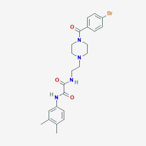 molecular formula C23H27BrN4O3 B480198 N-[2-[4-(4-bromobenzoyl)piperazin-1-yl]ethyl]-N'-(3,4-dimethylphenyl)oxamide CAS No. 496941-33-4