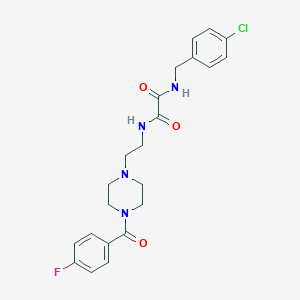 molecular formula C22H24ClFN4O3 B480200 N-(4-chlorobenzyl)-N'-(2-{4-[(4-fluorophenyl)carbonyl]piperazin-1-yl}ethyl)ethanediamide CAS No. 488103-80-6
