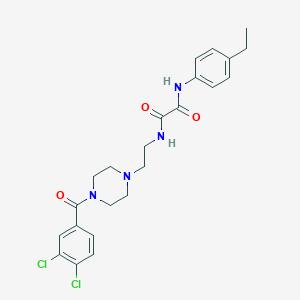 molecular formula C23H26Cl2N4O3 B480201 N-[2-[4-(3,4-dichlorobenzoyl)piperazin-1-yl]ethyl]-N'-(4-ethylphenyl)oxamide CAS No. 488705-24-4