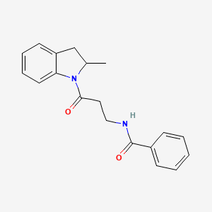 N-[3-(2-methyl-2,3-dihydro-1H-indol-1-yl)-3-oxopropyl]benzamide