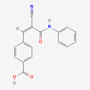 4-[(1Z)-2-cyano-3-oxo-3-(phenylamino)prop-1-en-1-yl]benzoic acid