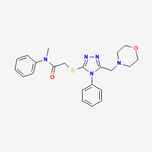 N-methyl-2-{[5-(4-morpholinylmethyl)-4-phenyl-4H-1,2,4-triazol-3-yl]thio}-N-phenylacetamide