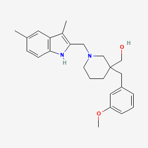 [1-[(3,5-dimethyl-1H-indol-2-yl)methyl]-3-(3-methoxybenzyl)-3-piperidinyl]methanol