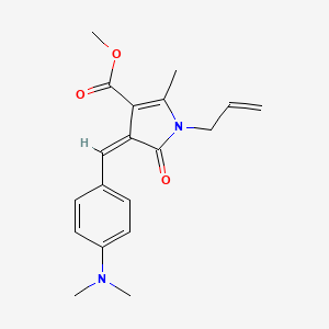 methyl (4Z)-4-[[4-(dimethylamino)phenyl]methylidene]-2-methyl-5-oxo-1-prop-2-enylpyrrole-3-carboxylate