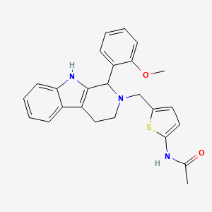 N-(5-{[1-(2-methoxyphenyl)-1,3,4,9-tetrahydro-2H-beta-carbolin-2-yl]methyl}-2-thienyl)acetamide