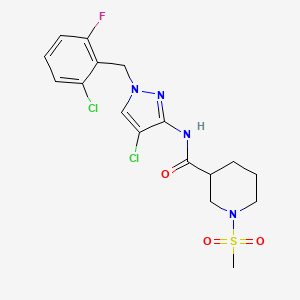 N~3~-[4-CHLORO-1-(2-CHLORO-6-FLUOROBENZYL)-1H-PYRAZOL-3-YL]-1-(METHYLSULFONYL)-3-PIPERIDINECARBOXAMIDE