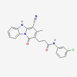 N~1~-(3-CHLOROPHENYL)-3-(4-CYANO-3-METHYL-1-OXO-1,5-DIHYDROPYRIDO[1,2-A][1,3]BENZIMIDAZOL-2-YL)PROPANAMIDE