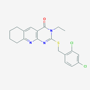 2-[(2,4-dichlorobenzyl)thio]-3-ethyl-6,7,8,9-tetrahydropyrimido[4,5-b]quinolin-4(3H)-one