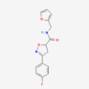 3-(4-fluorophenyl)-N-(2-furylmethyl)-4,5-dihydro-5-isoxazolecarboxamide