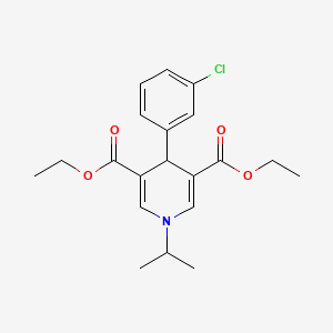 molecular formula C20H24ClNO4 B4802212 3,5-DIETHYL 4-(3-CHLOROPHENYL)-1-(PROPAN-2-YL)-1,4-DIHYDROPYRIDINE-3,5-DICARBOXYLATE 