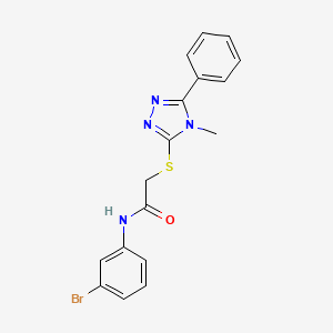 N-(3-bromophenyl)-2-[(4-methyl-5-phenyl-4H-1,2,4-triazol-3-yl)thio]acetamide