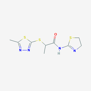 N-(4,5-dihydro-1,3-thiazol-2-yl)-2-[(5-methyl-1,3,4-thiadiazol-2-yl)sulfanyl]propanamide