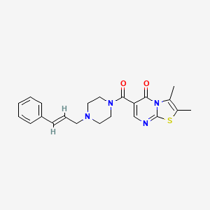 2,3-dimethyl-6-{[4-(3-phenyl-2-propen-1-yl)-1-piperazinyl]carbonyl}-5H-[1,3]thiazolo[3,2-a]pyrimidin-5-one