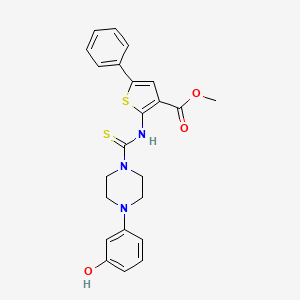 methyl 2-({[4-(3-hydroxyphenyl)-1-piperazinyl]carbonothioyl}amino)-5-phenyl-3-thiophenecarboxylate