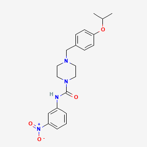 molecular formula C21H26N4O4 B4802314 N-(3-NITROPHENYL)-4-{[4-(PROPAN-2-YLOXY)PHENYL]METHYL}PIPERAZINE-1-CARBOXAMIDE 