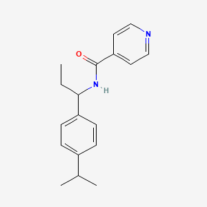 N-{1-[4-(propan-2-yl)phenyl]propyl}pyridine-4-carboxamide